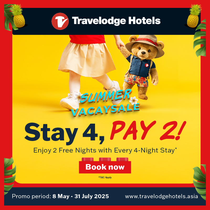 Предложения отелей Travelodge - Летние каникулыРаспродажа: 4 ночи по цене 2!