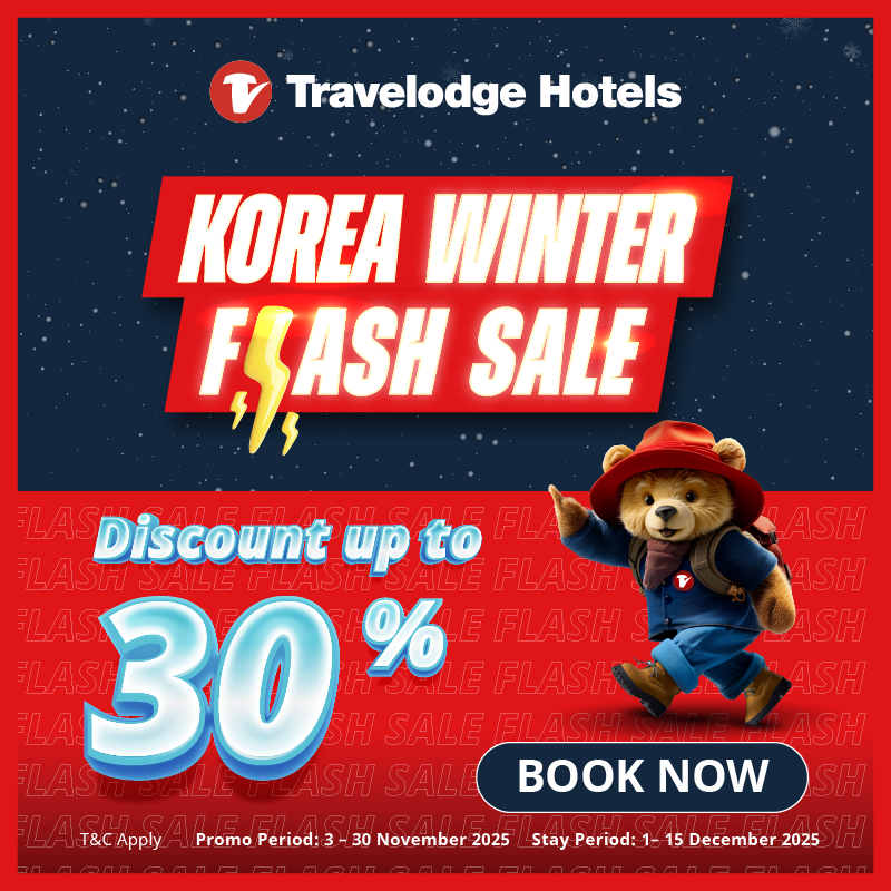 Winter Flash Sale – up to 30% Off Korea Stays