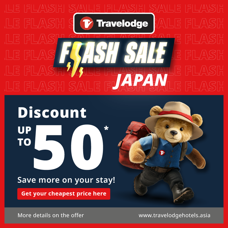 Travelodge Hotels Asia - flash sale promo in Japan