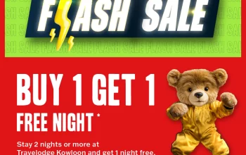 Hong Kong Flash Sale – Buy 1 Night, Get 1 Night Free! Enjoy one free night on us when you stay two nights or more at Travelodge Kowloon