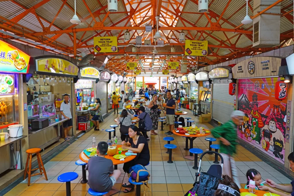  Eating in a Hawker During a Singapore Hotel Booking