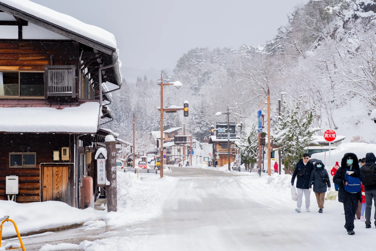 an image of a snowy village in Japan