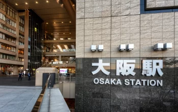 Train station in Osaka, Japan