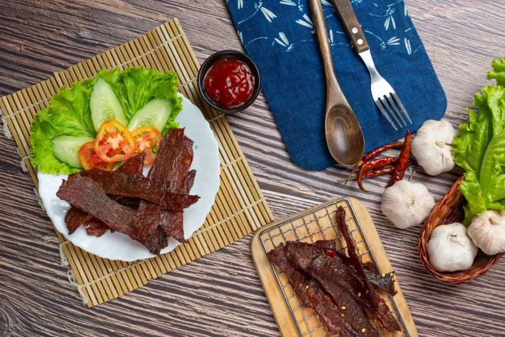 Bak Kwa or South East Asian Chinese style pork meat jerky served during the CNY in Malaysia